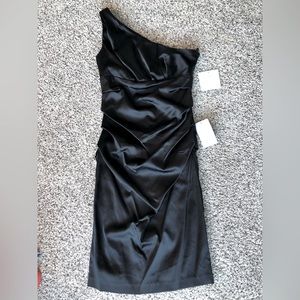Black one shoulder Suzi Chin by Maggy Boutique